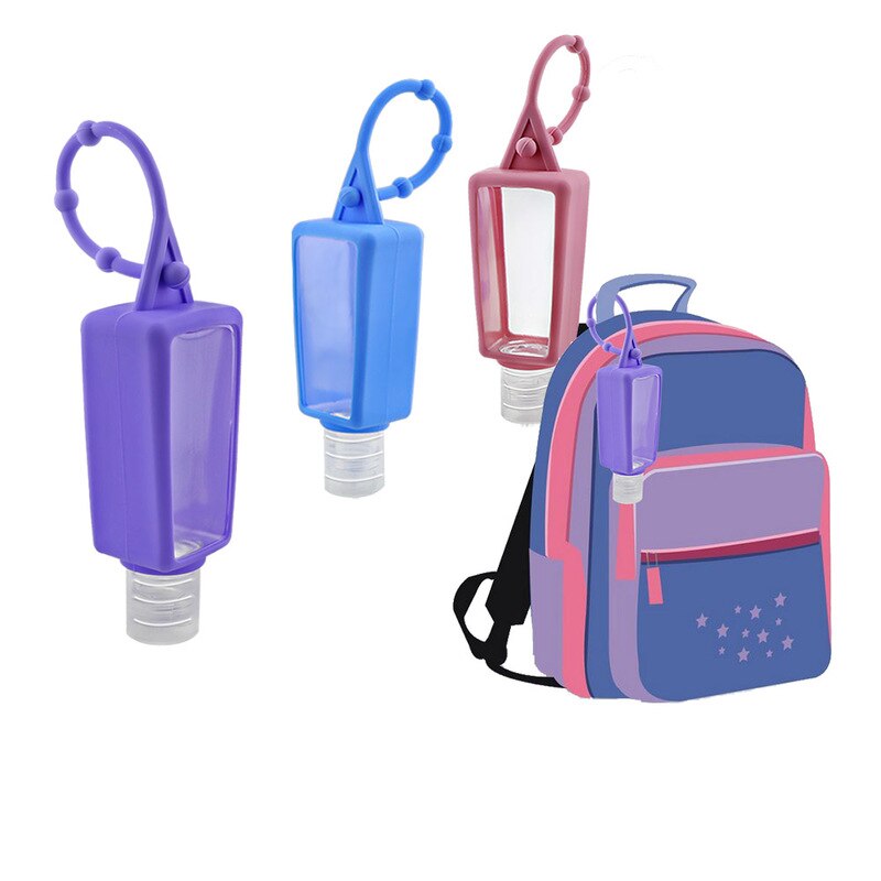 30ml Silicone Hand Dispenser Pumps Travel Portable Sanitizer Safe Gel Mini Hand Holder Disposable No Clean Detachable Cover