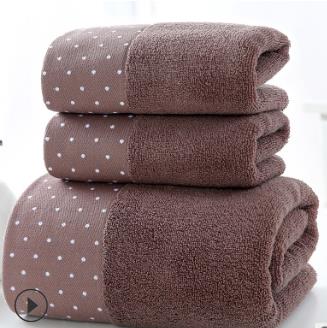 Plus récent 3 pièces/ensemble Doux Coton Hôtel Serviettes De Bain Pour Adultes Absorbant Éponge Bain Plage Visage Feuille Femmes Serviettes Ensemble: 3