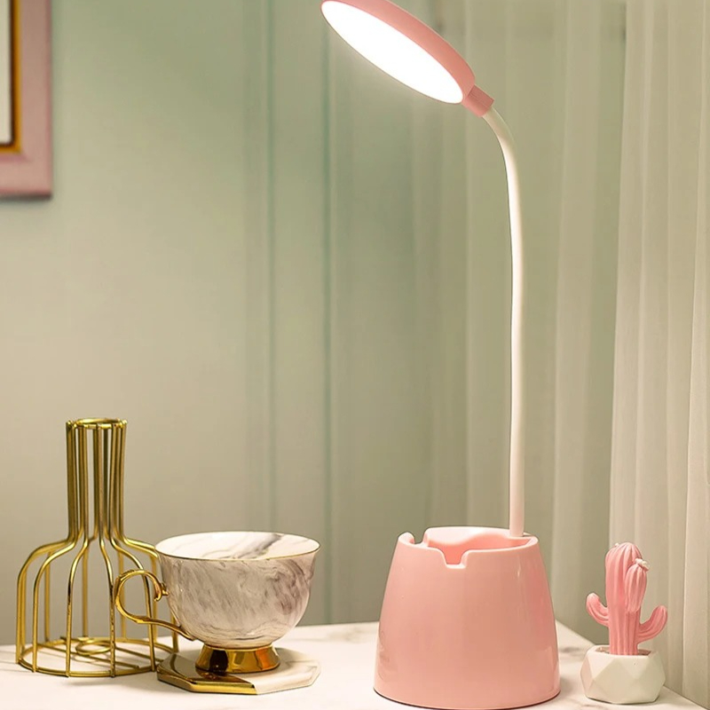 LED Oogbescherming Bureaulamp USB Bedlampje Opladen Student Studie Slaapzaal Leeslamp Slaapkamer Nachtlampje Cadeau