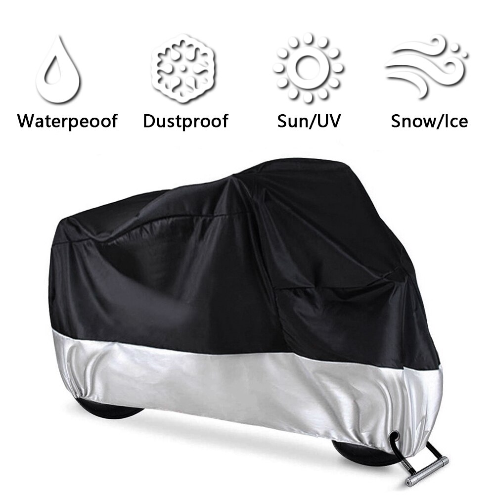 Motorcycle Cover Bike All Season Waterproof Dustproof UV Protective Outdoor Indoor Moto Scooter Motorbike Rain Cover