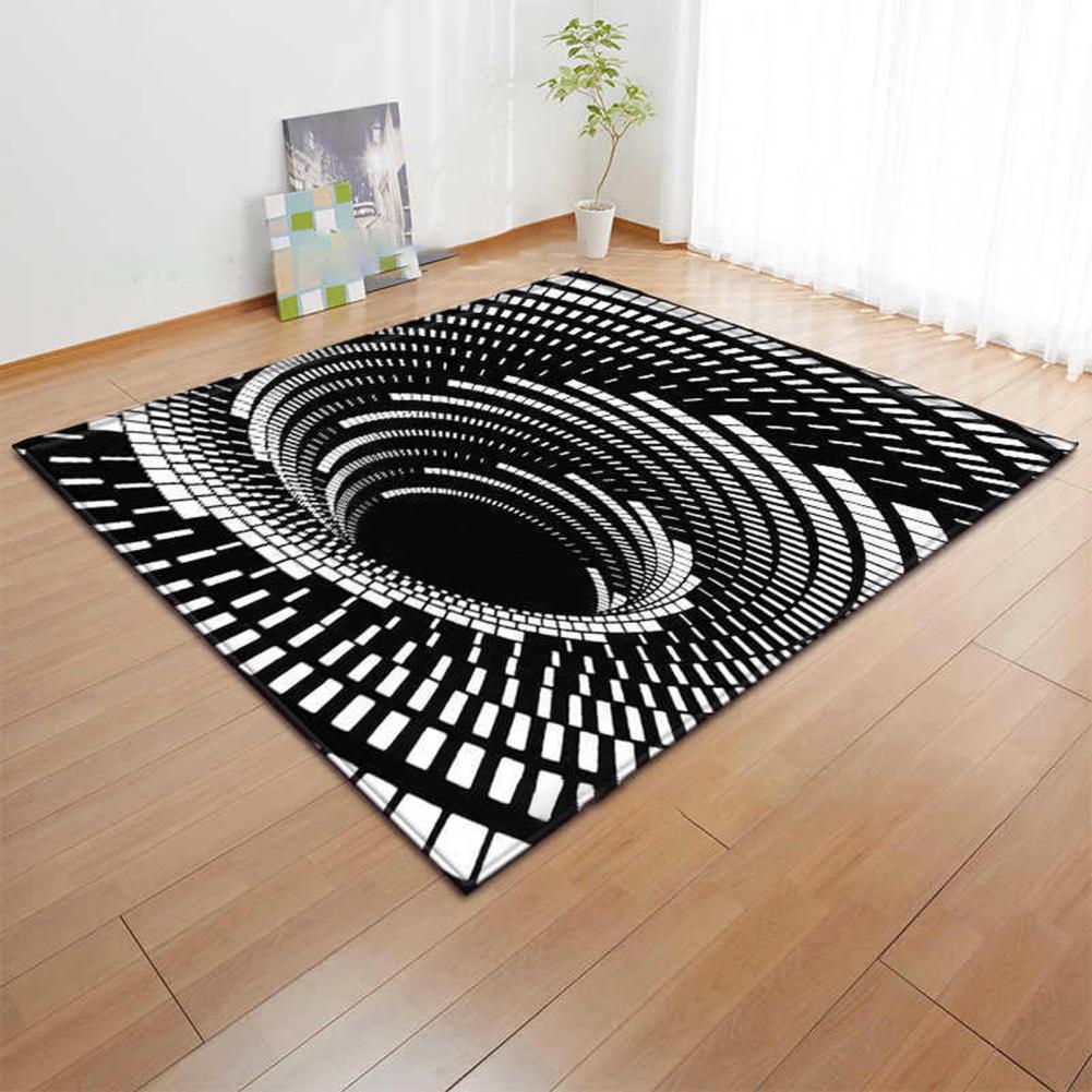 3D Clown Trap Visual Carpet Sewer Manhole Cover Horror Rug Home Carpet Living Room Bedroom Floor Mat Halloween Decoration