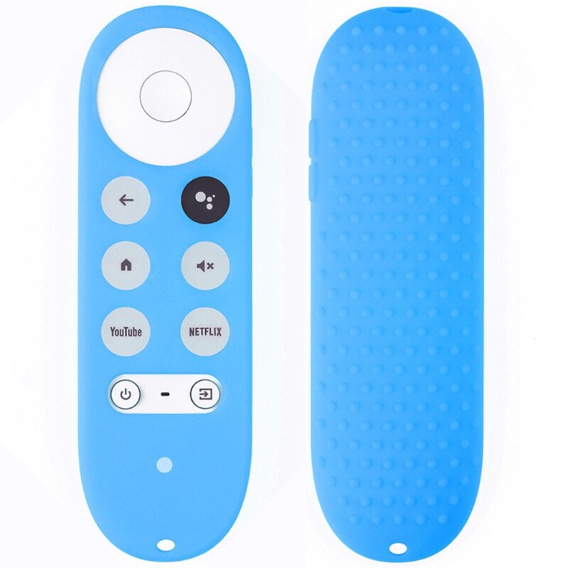 Silicone Case for Chromecast for Google TV Voice Remote Shockproof Protective Cover for Chromecast Voice Remote: Light Blue