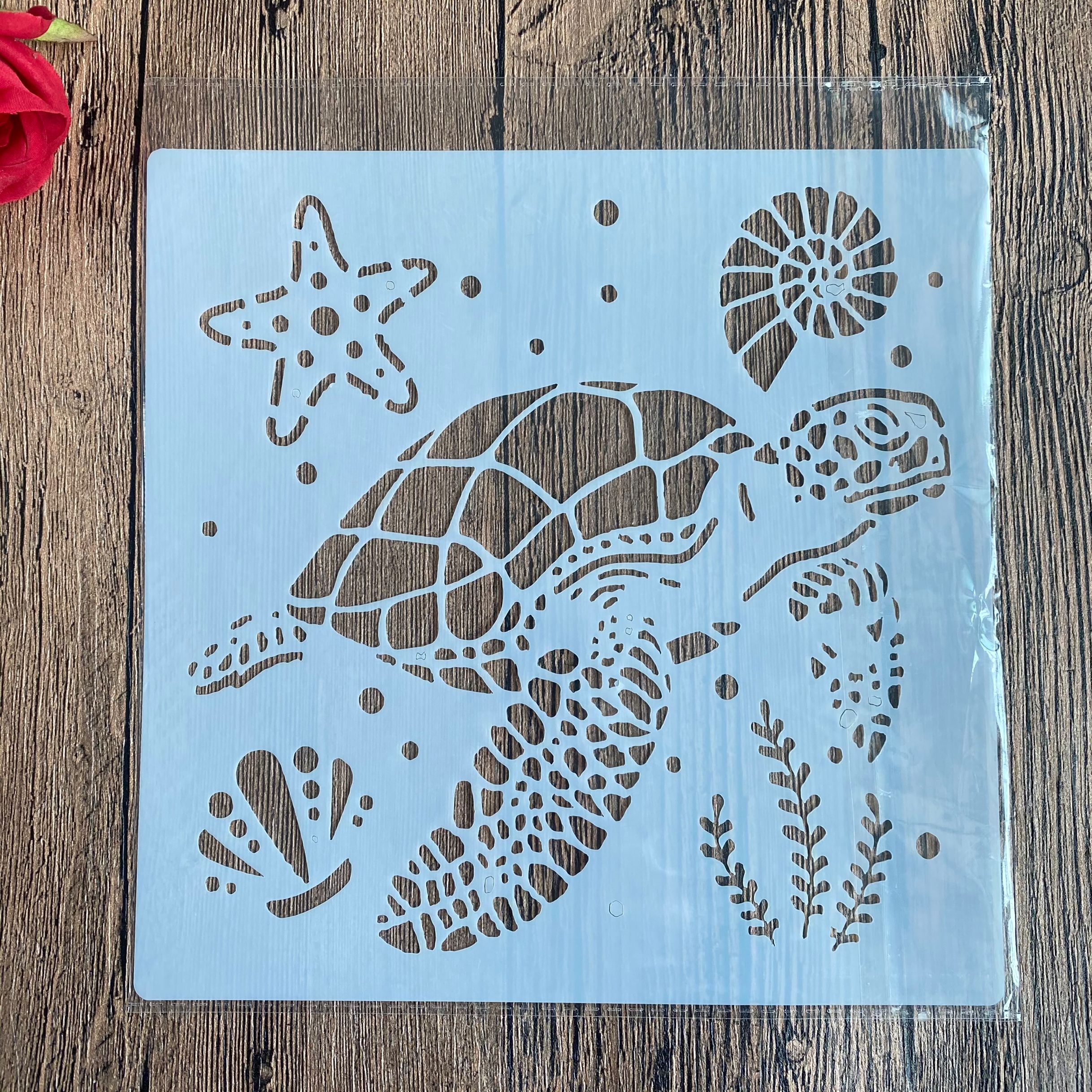 Set de 4 unids/set de 20x20 cm, molde artesanal de animales para pintar plantillas, estampadas álbum de fotos, tarjeta de papel en relieve en madera, tela, pared