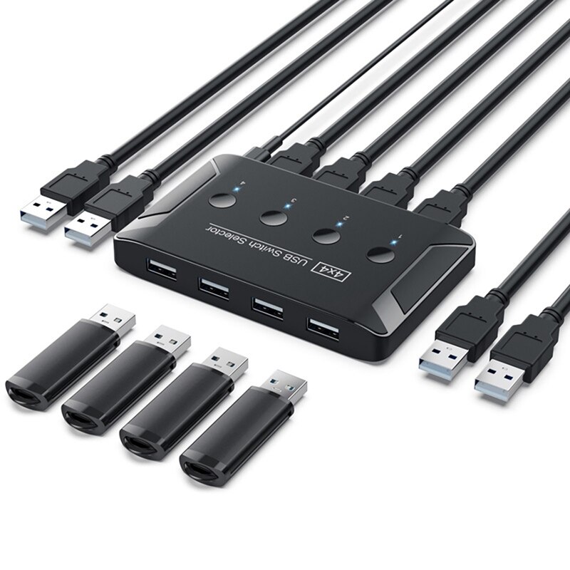 T28 Switch USB Switch 4 USB Devices Peripheral Switcher 4 Port USB