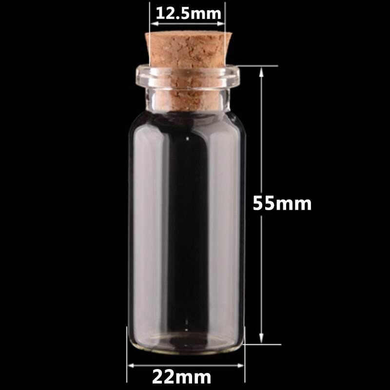 10 24*12mm kleine glasflaschen weckglas nachricht flasche günstige Kork flasche DIY kleine glas flasche Mini Container: 22 55 12.5