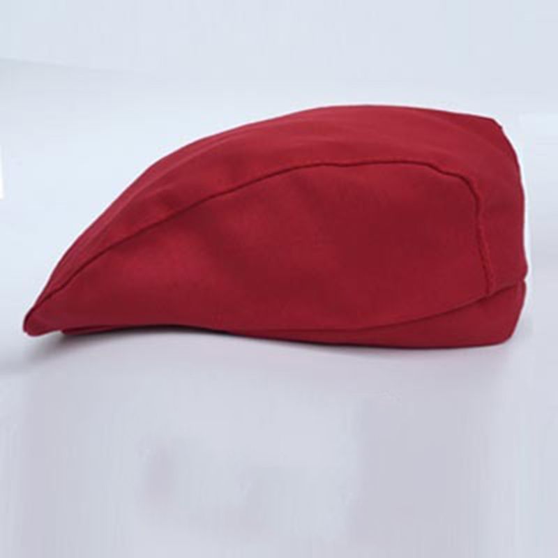 Mens Womens Chef Hat Pastry Baker Kitchen Cook Coffee Shop Duckbill Beret Cap