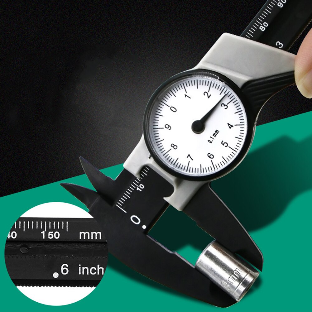 0-150mm With Dial Portable Micrometer Vernier Caliper Precision Engineering Woodworking Metric Imperial Building Measuring Tool