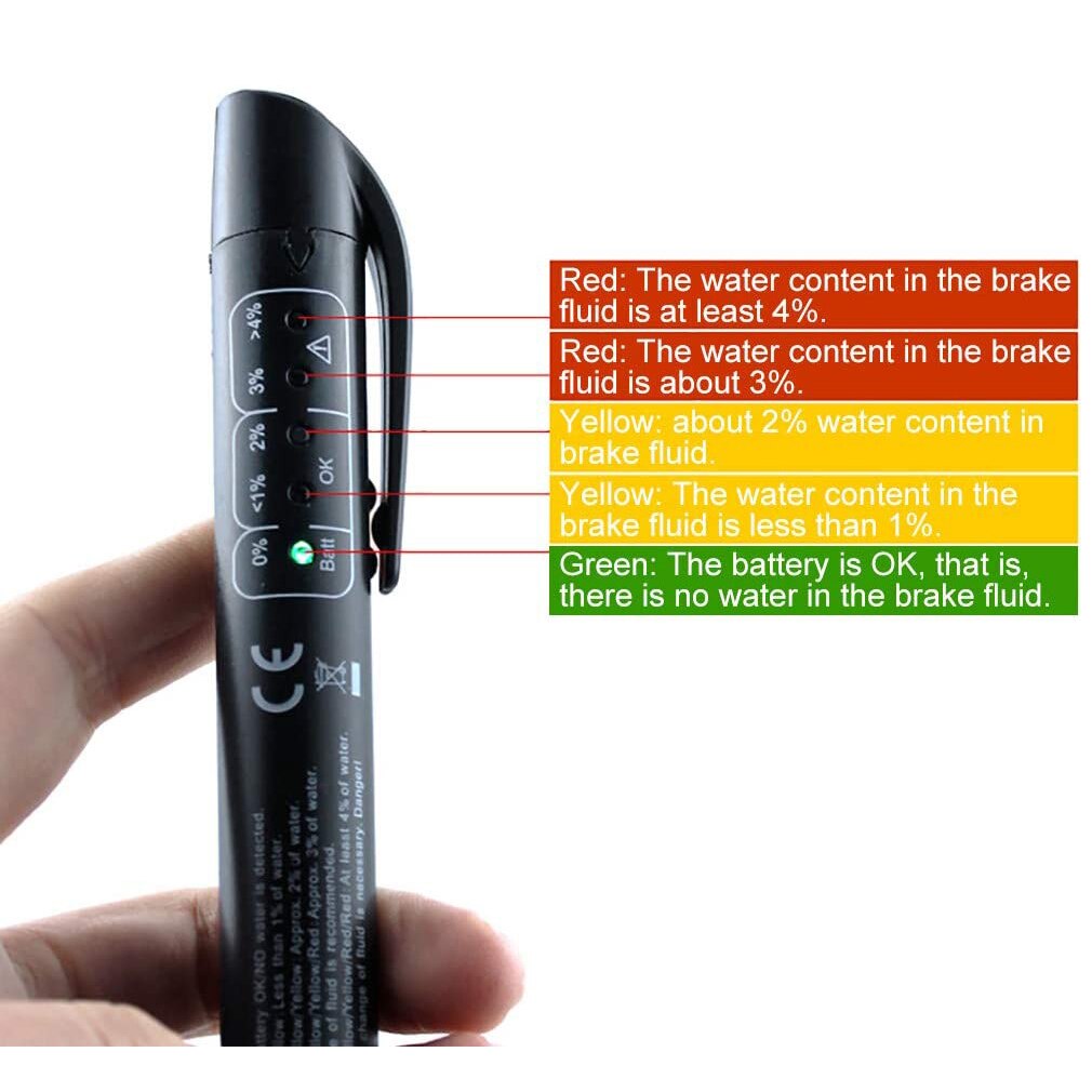 Brake fluid tester universal car brake fluid tester for testing DOT3 DOT4 DOT5 digital tester check pen automotive testing tool