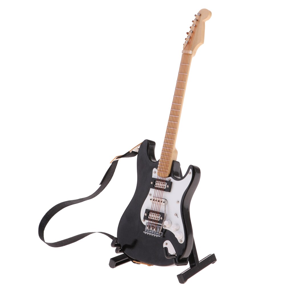 1/6 Akoestische Elektrische Gitaar Model-Poppenhuis Miniatuur Leven Scene Decor