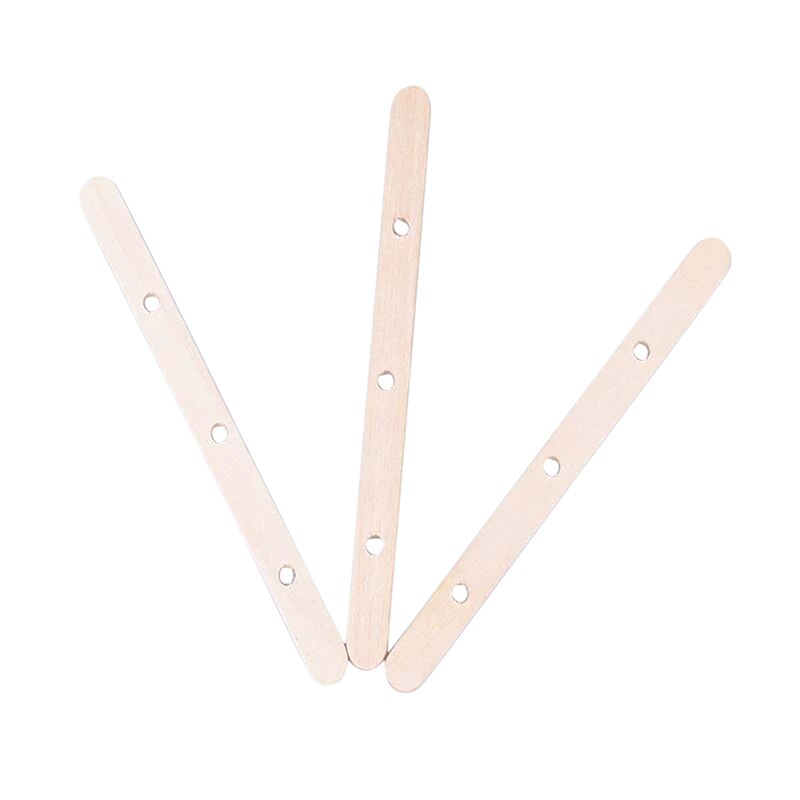 100Pcs/pack Wooden Candles Wick With Sustainer Tab Candle Core For Candle Making Supply Soy Parffin Wax: B