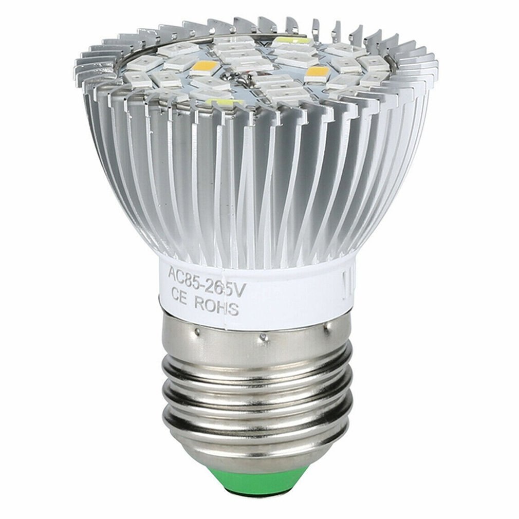 28W Indoor Bloemen Groeien Zaailingen Plant Groei Lamp E27 Volledige Spectrum Platte Spotlight Planten Fill-In Licht