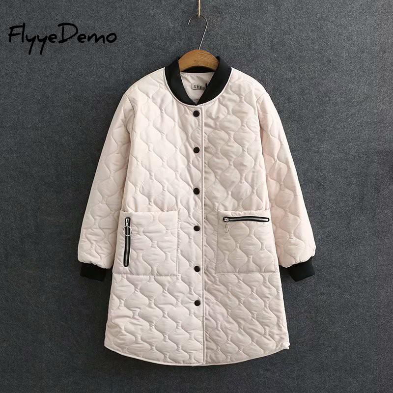 Larga de invierno cálido abrigos para mujer de talla grande de manga completa de estilo coreano Casual chaqueta de mujer Parka para mujeres de talla grande 4XL