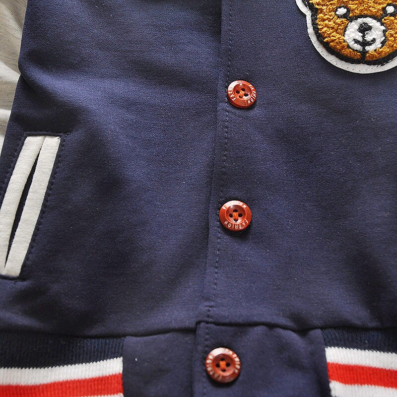 Veste teddy pour enfant, nourrisson,vêtement d'extérieur, sweat-shirt de , à la , costume, blouson de base-ball pour garçons, enfants et bébé, collection de mi-saison,
