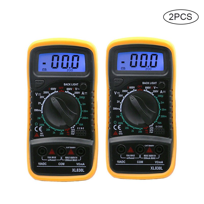 Digital LCD Multimeter Voltmeter DC AC Ammeter Meter Tester Tool TT-best: 2pcs