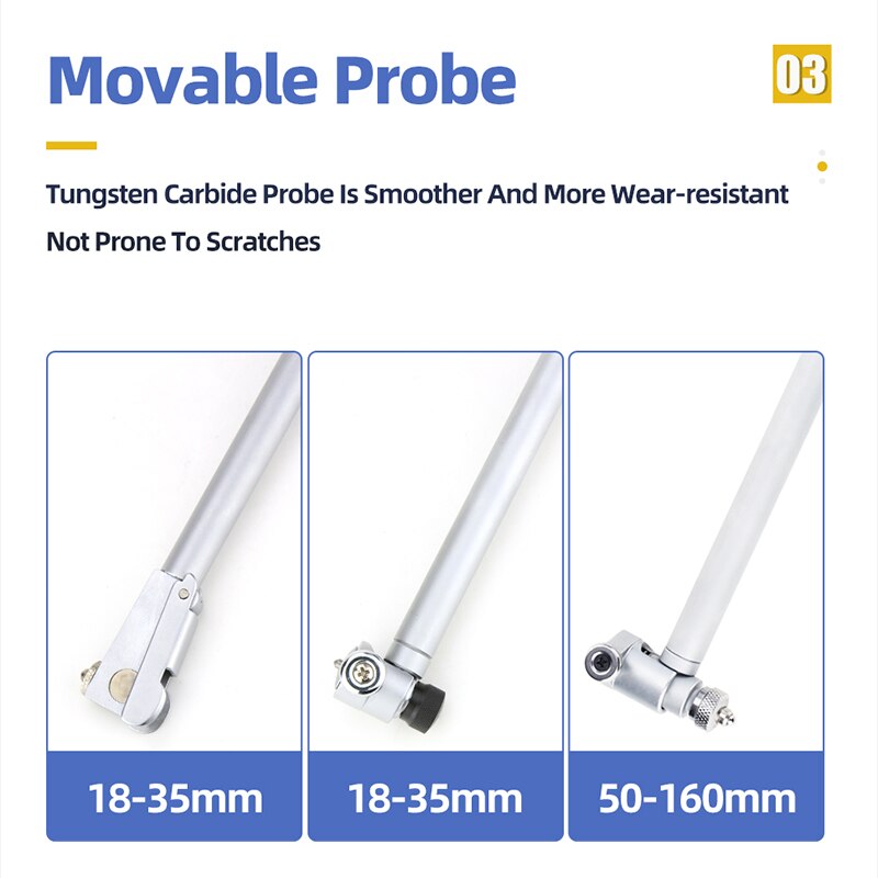 2&quot;-6&quot; Inch Dial Bore Gauge Bore Dial Indicator Inner Diameter Gauge Measuring Rod Deep Hole Measuring Tools Probe Measuring Tool