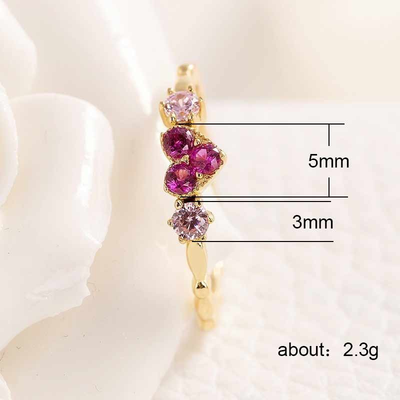 Huitan Trendy Eenvoudige Gouden Inifinite Hartvormige Liefde Engagement Ringen Voor Vrouwen Romantische Gadget Pinky Ringen Voor Meisje