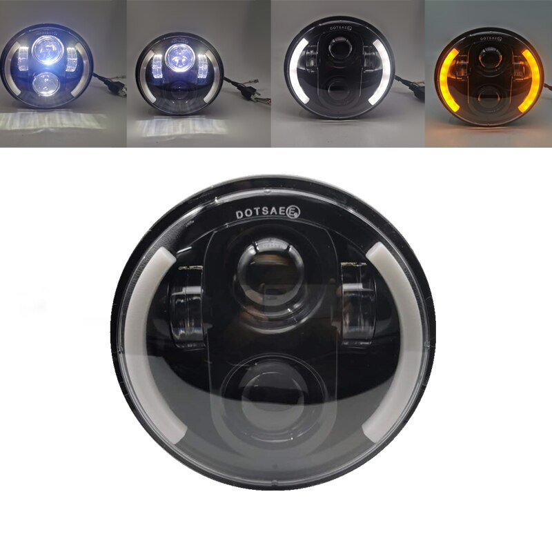Universal- Motorrad Scheinwerfer 5,75 Zoll LED Scheinwerfer H4 Phare Farol Moto Scheinwerfer Hallo/Abblendlicht 5-3/4 "projektor Licht Eisen 883.