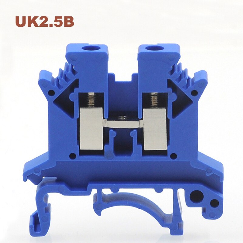Borniers de Rail Din Type de vis UK-2.5B bornes de câble de fil électrique connecteur de bloc Morsettiera laiton Bornier 32A 5 pièces
