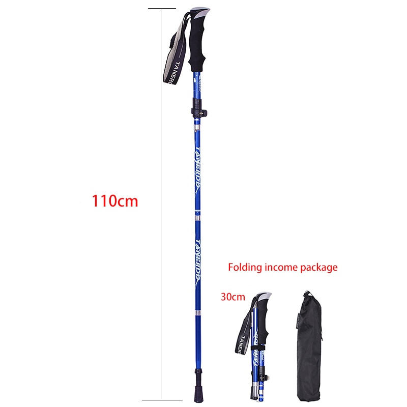 A Pair Fold Walking Stick For Outdoor Camping Trekking Telescopic Baton Nordic Walking Poles For A Hike Trekking Poles