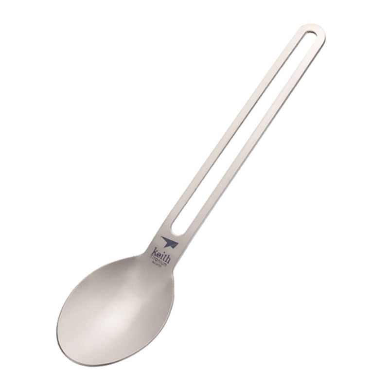 Pure Titanium Spoon Long Handle Spoons Flatware Coffee Drinking Tools Kitchen Gadget 180mm Ti5313