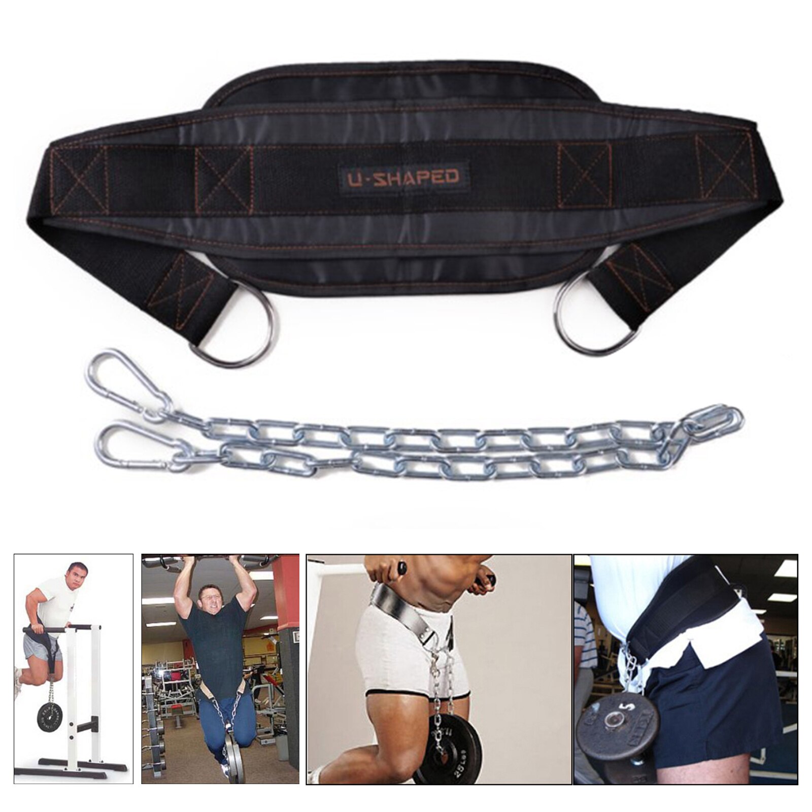 Dompelen Pull Up Gewicht Riem Met Ketting Fitness Terug Ondersteuning Dips Ups Riem Band