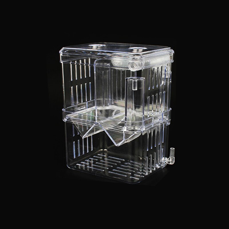 Small Fish Breeding Box Aquarium Isolation Box Tropical Fish Small Isolation Box Fish Spawning Room Aquarium Accessories: 7.5X6.5X11CM
