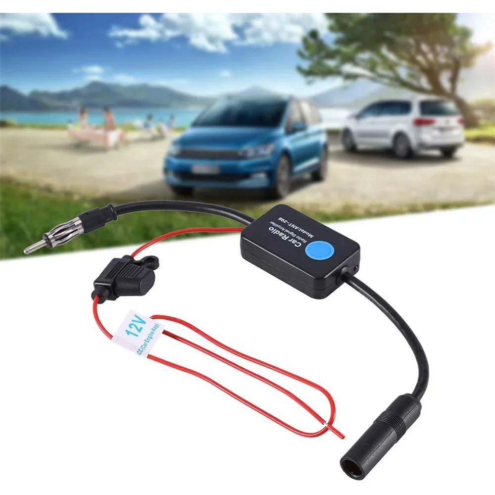 Antenna 12V Car Automobile Radio Signal Amplifier ANT-208 Auto FM/AM Antenna Booster Windshield Mount Antenna Aerials