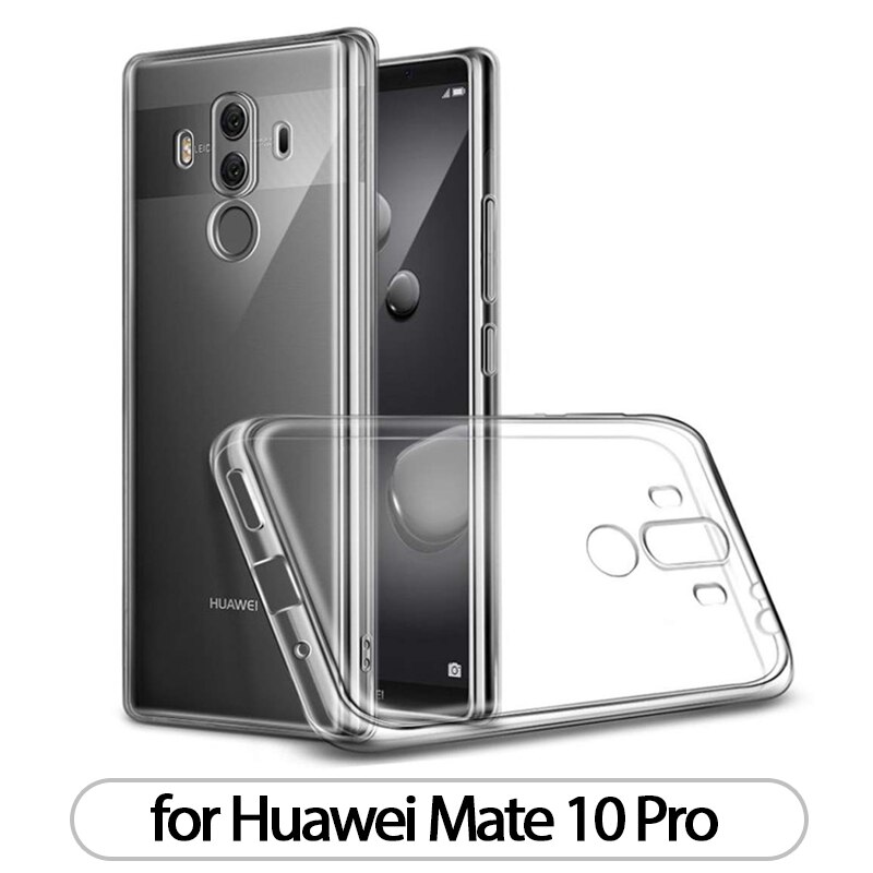 per Il caso di Huawei compagno 10 Compagno 10 Lite TPU silicone Trasparente Montato Cassa Molle Del Respingente per Huawei compagno 10 pro trasparente Della Copertura Posteriore: for Mate 10 Pro