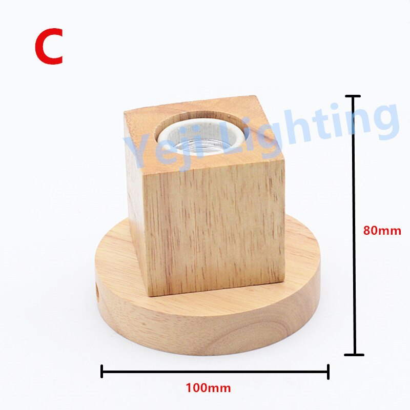 Wooden ceiling rose canopy with E27 socket lamp holder Ceiling plate with universal lamp base for wood lamp wall modern lights: C