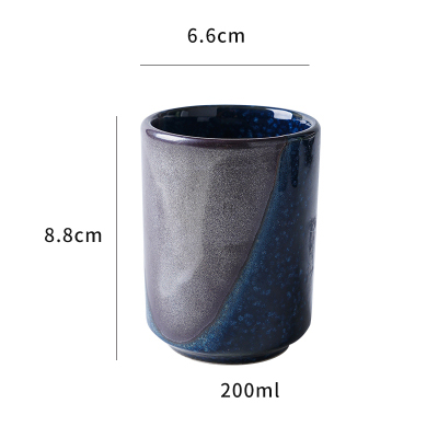 200ml Japanese Style Ceramic Tea Cups Coffee Cups Kiln Pigmented Mugs Creativity Office Teacup Retro Drinkware: Cup 7