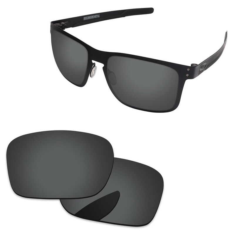 Polycarbonate-lentilles de remplacement pour Holbrook Metal | Authentique, cadre OO4123 Protection UVA et UVB-Options multiples-PC: Black Grey-PC