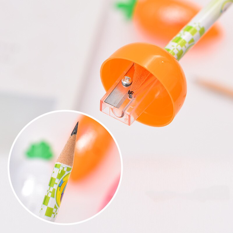 5 pcs/lot Kawaii Lovely Plastic Carrot Automatic Pencil Sharpener For Children School Stationery office Supplies