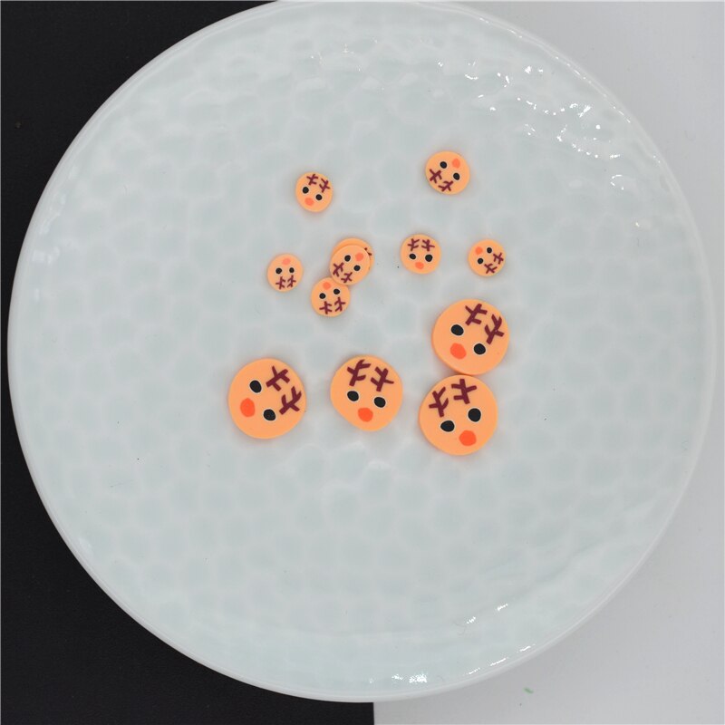 20g/Lot Polymer Clay Christmas Deer Tree Ginger Bread Man Cane Sprinkles Lovely Confetti for Crafts Making, DIY: 100g 10mm deer