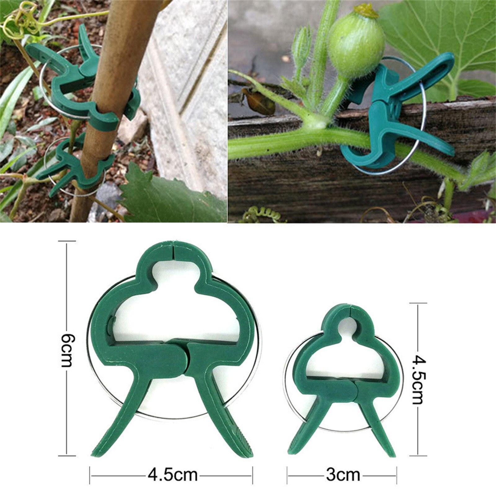 25# Vegetable Clips Garden Cute Flower Gardening Bonsai Ladybug Shape Clips Vine Fixed Clips Graft Plant Support Vine Clips