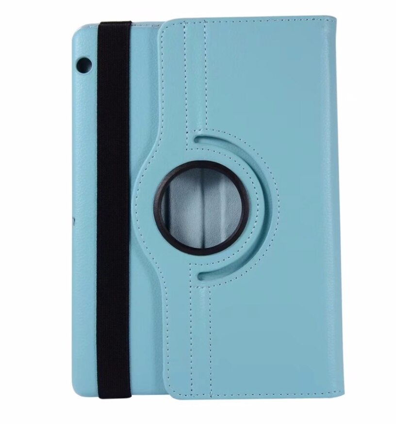 Case for Huawei MediaPad T5 10 Tablet AGS2-W09/L09/L03 10.1'' 360 Rotating Case Folio Leather Stand Cover for T5 with free: for T5 10 BLUE