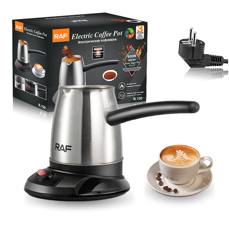 Máquina De Café De Turquia Elétrica, Máquina Portátil, Italiano Mocha Pot, Grego e Turco, Presente Para Casa E Escritório, 600W