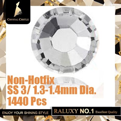 Kristallen kasteel zonder hotfix diy strass steentjes voor nagels 5a strass steentjes en kristallen zelfklevende niet-fix strass steentjes voor knutselwerkjes: Ss3 1440 stuks