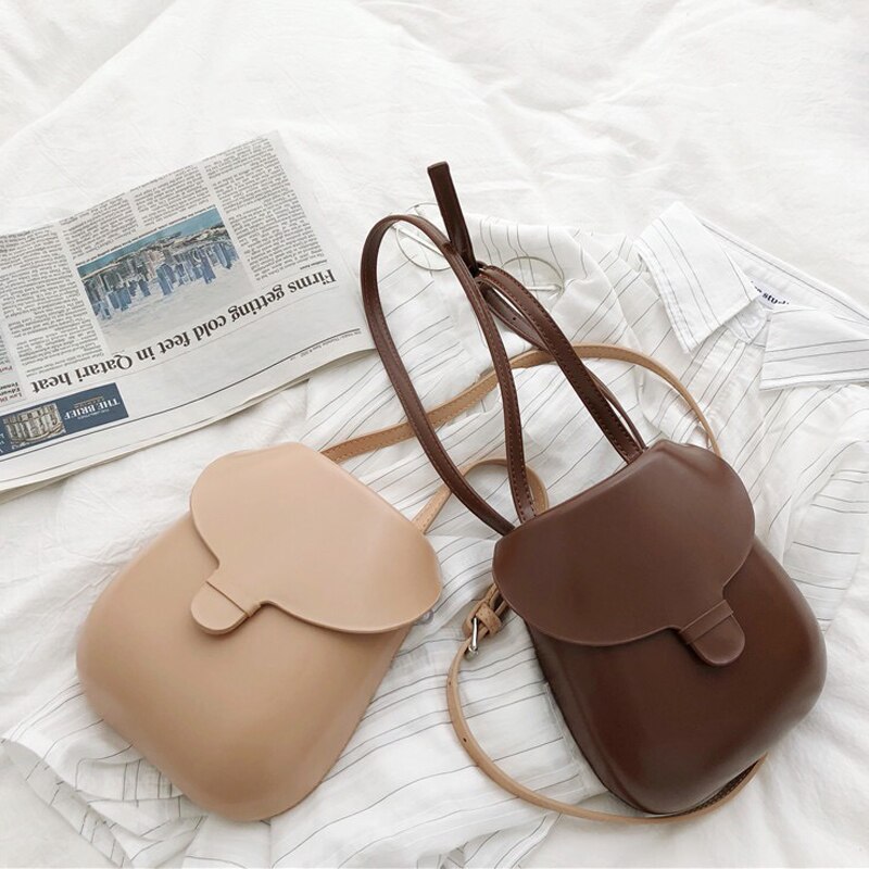 Vintage dames flap tas eenvoudige luxe zadel schoudertas kleine harde pu leren crossbody tassen geheel