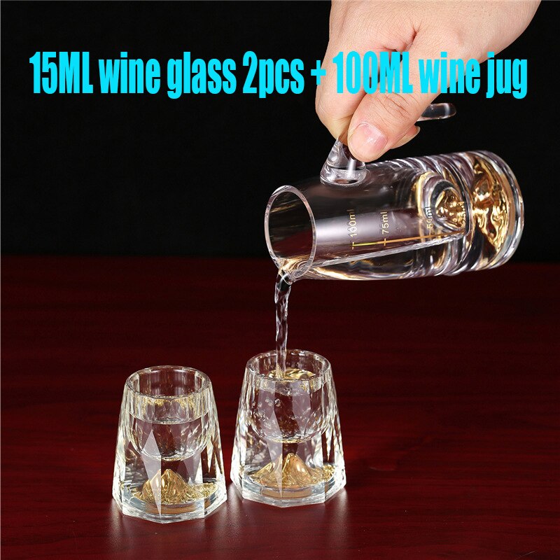 Diamond Face Jinshan Liquor Cup Crystal Glass Dispenser Household Small Sip Cup Liquor Cup Liquor Cup Bar: B