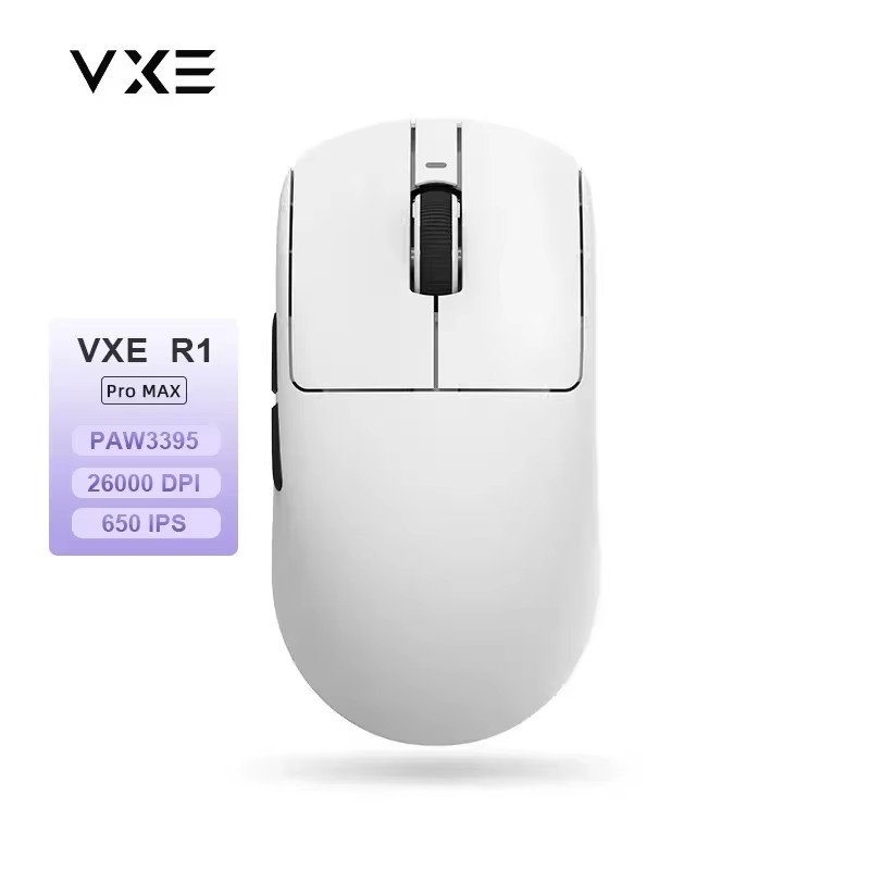 Vxe Dragonfly R1 ProMax Gaming Mouse Bluetooth Mouse Rechargeable Gamer Paw3395 Lightweight Ergonomic Wireless Mouse Esport: Blue