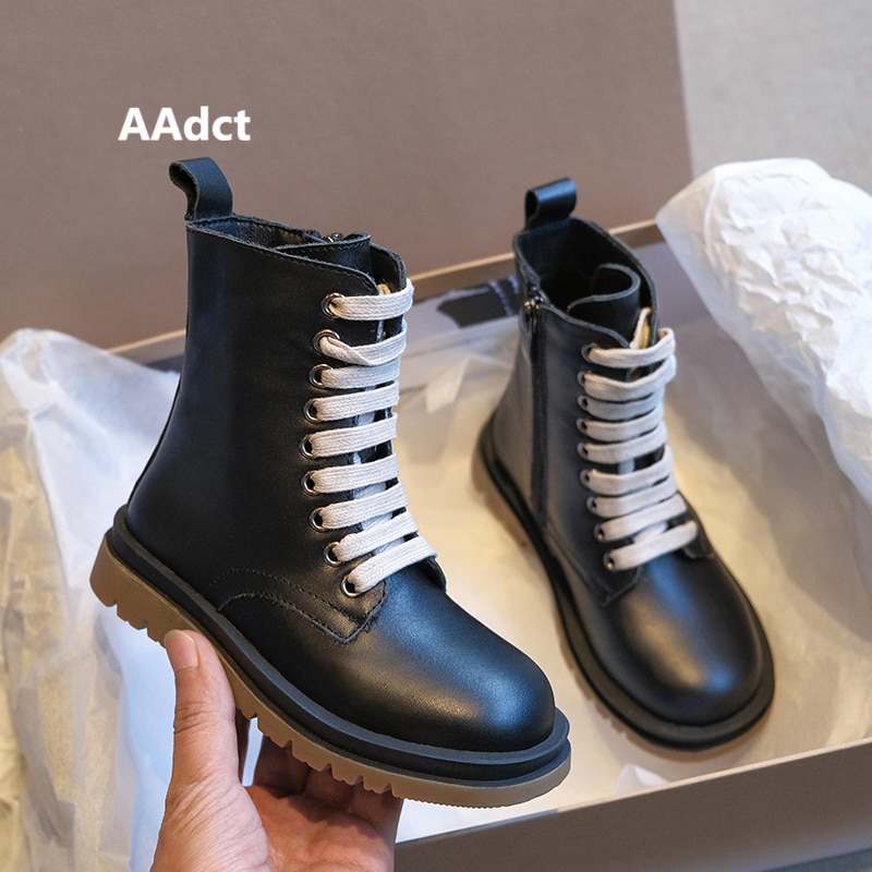 AAdct mädchen stiefel herbst neue Martin freundlicher stiefel für jungen kurz echtem leder freundlicher schuhe Britischen stil