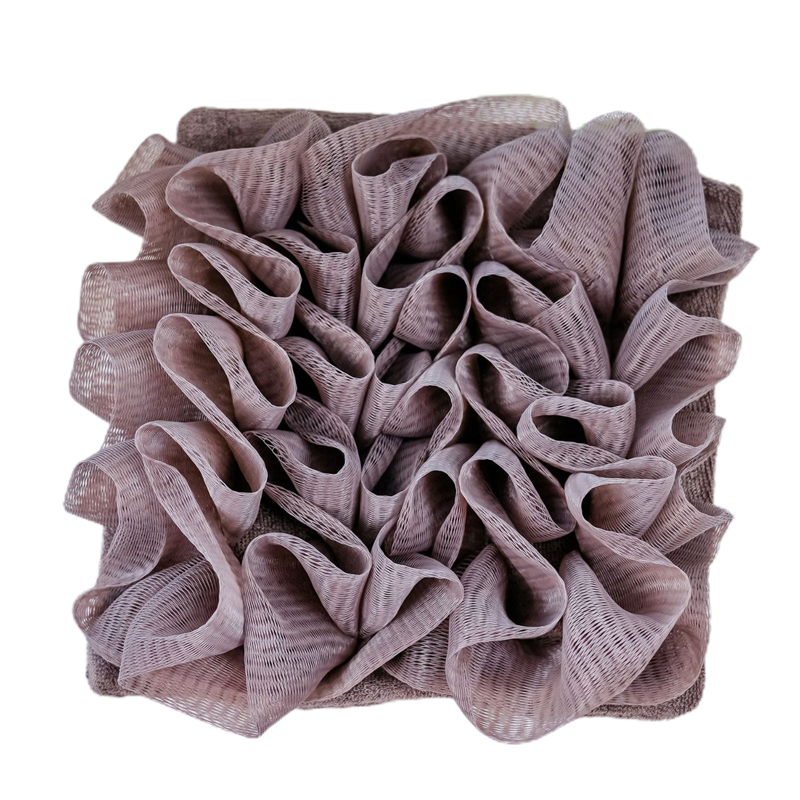 2 In1 Body Bad Spons Super Zachte Exfoliërende Loofahs Douchebal Hantable Scrub Handdoek Badbal Voor Lichaamsreinigingsborstel: Blauw