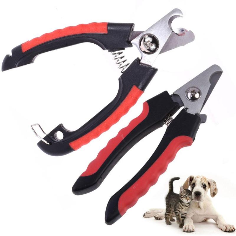 Professionele Hond Nagelknipper Cutter Rvs Grooming Schaar Clippers Voor Dieren Katten Met Lock Maat S M