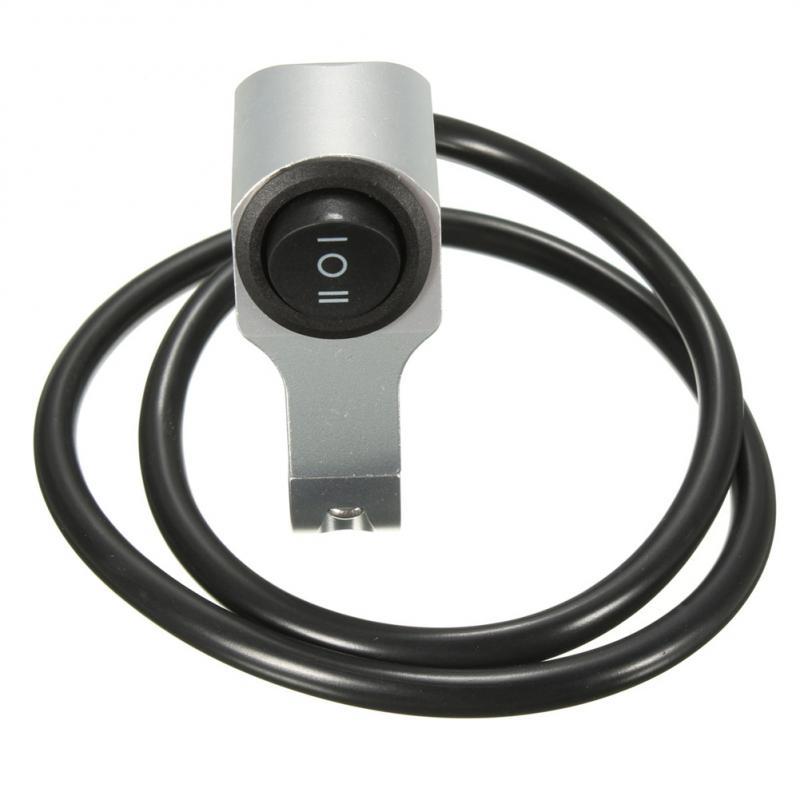 12V Aluminum Alloy Motorcycle Handlebar Switch Modified Handlebar Three-position Waterproof Switch Fog Spotlight Switch Tested: 02