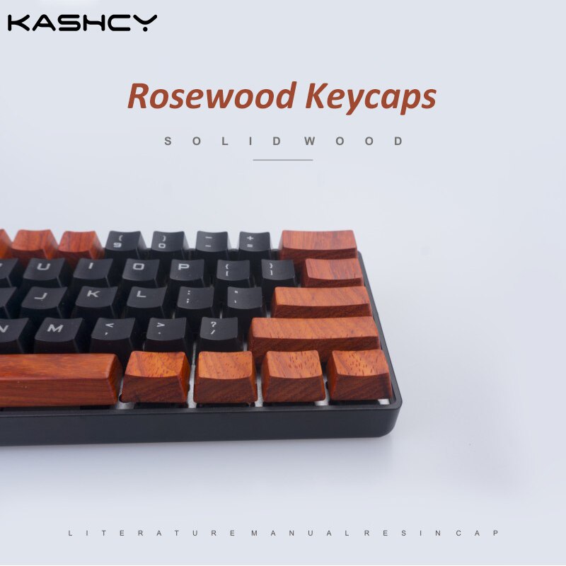 Kashcy wood keycap for mechanical keyboard rosewood solid wooden keycaps spacebar Esc Cherry mx OEM