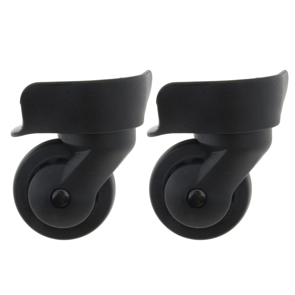 1 Pair Luggage Wheels Replacement Universal Trolley Fixed Casters - Flexible and （A65-Small Size）
