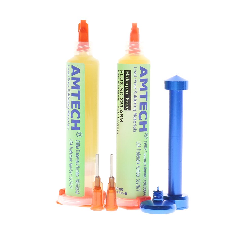 AMTECH – pâte à souder pour PCB, Flux de graisse pour soudure, pas de nettoyage, SMD, 10cc, BGA, NC-223-ASM
