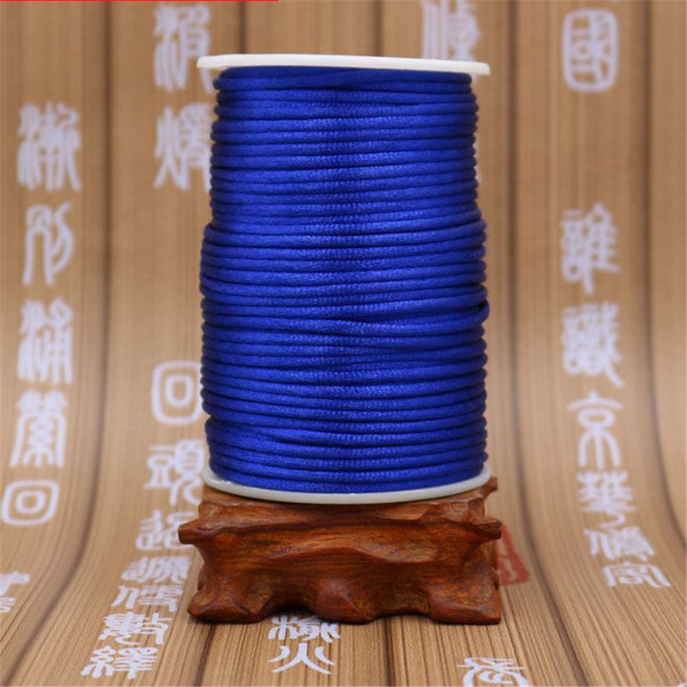 Hilo de cordón satinado de 3mm y 10 yardas, nudo chino, pulsera de macramé, cuerda trenzada, borlas DIY, hilo de cuentas, 35 colores: Cobre
