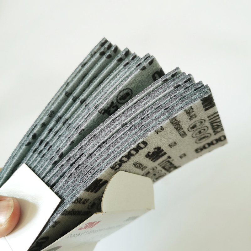 3M Trizact Foam Sheet 30289 Flocking Sponge Sandpaper 70/140mm Self-adhesive Back 5000 Grit Dry Water Sanding Paper