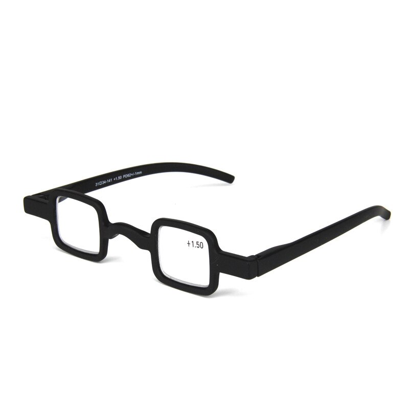 Zilead Mini Pequeno Quadro Quadrado Óculos de Leitura Clássicos Preto Limpar Lens Óculos Para Presbiopia Eyewear For Women & Men + 1.5 + 2.0 + 2.5